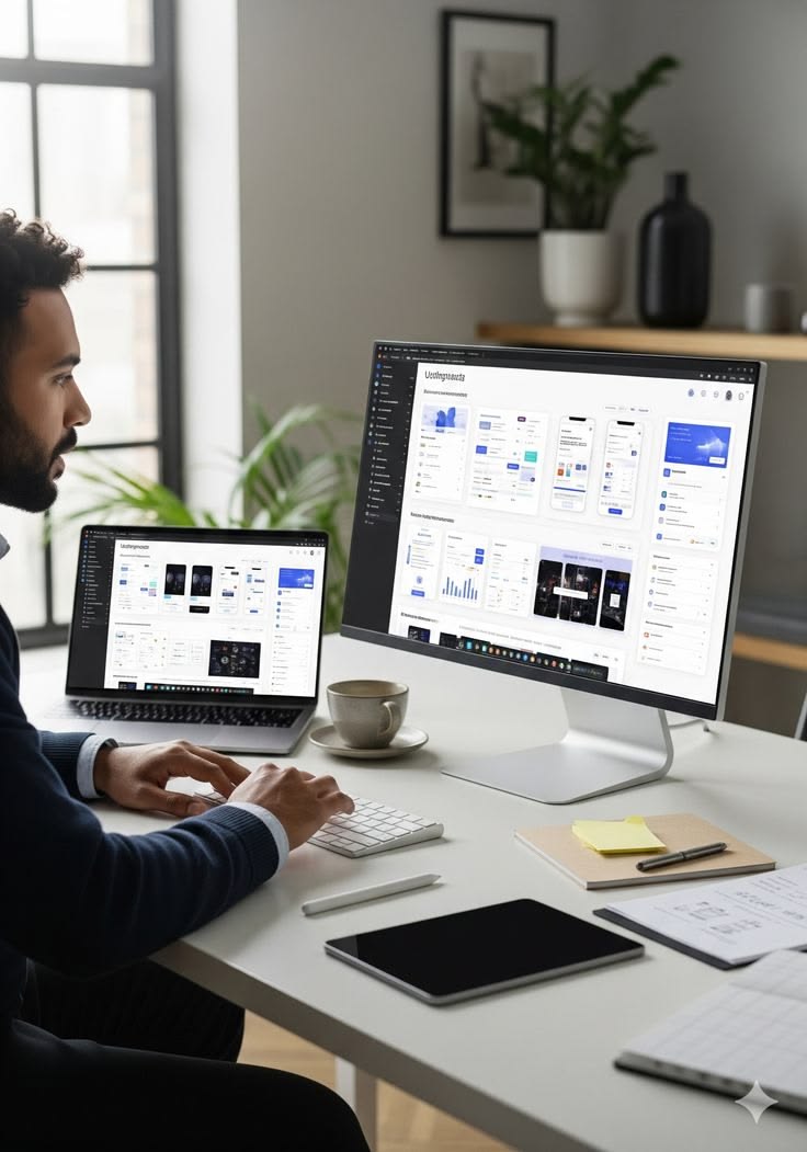 Tim PT Solusi Koneksi Anda Melakukan Perancangan UI/UX Proyek Digital